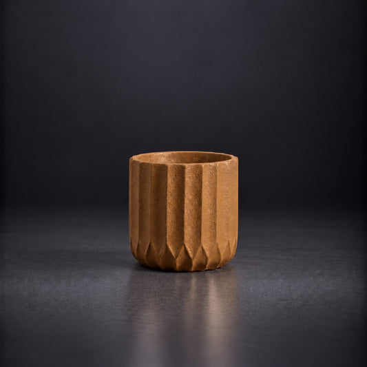 Cocoa Flute Ceramic Planter | 18H x 18D