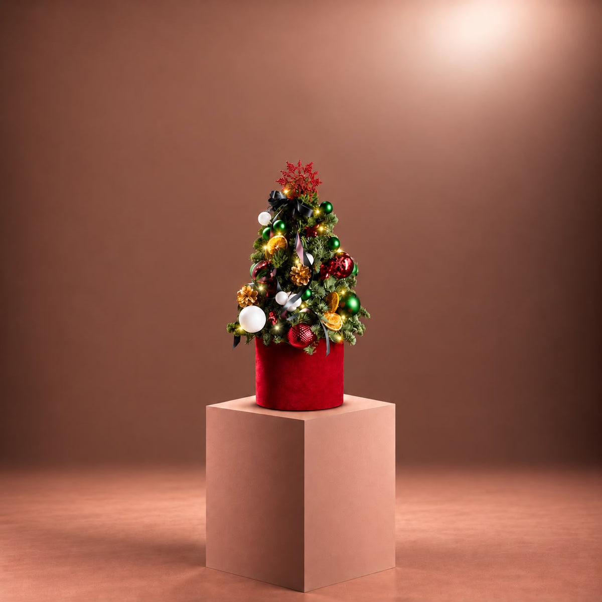 ELF-MADE MAGIC - Mini Xmas Tree (40cm) in Red Velvet BloomBox  | DELIVERIES BEGIN 16 NOV 26