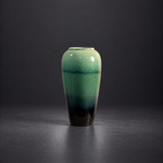 Emerald Dusk Ceramic Vase | 33H x 14D