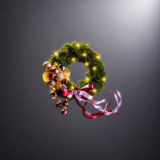 MISTLETOE KISSES - Japan Preserved Christmas Wreath (25cm)