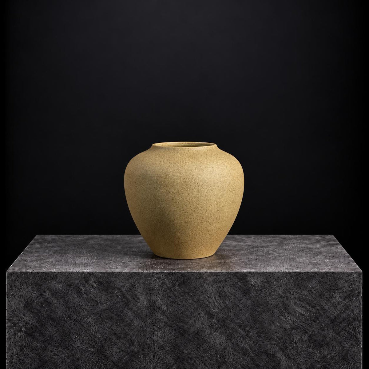 Solstice Sand Ceramic Vase | 16H x 10D
