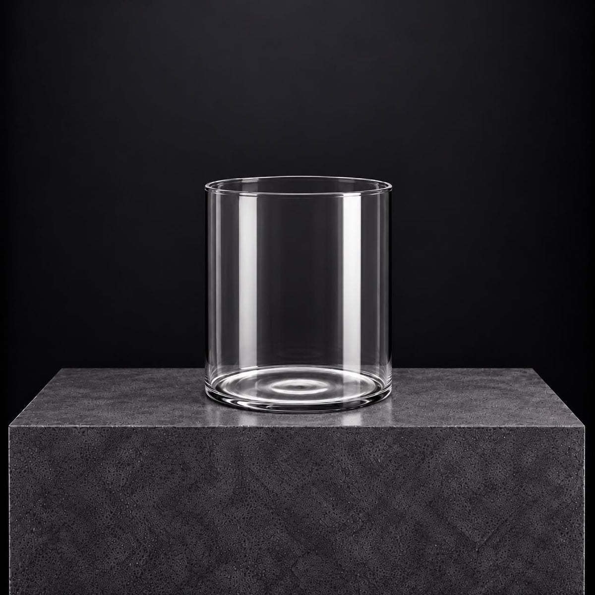 Vase - Glass - Cylinder - 15H x 12D
