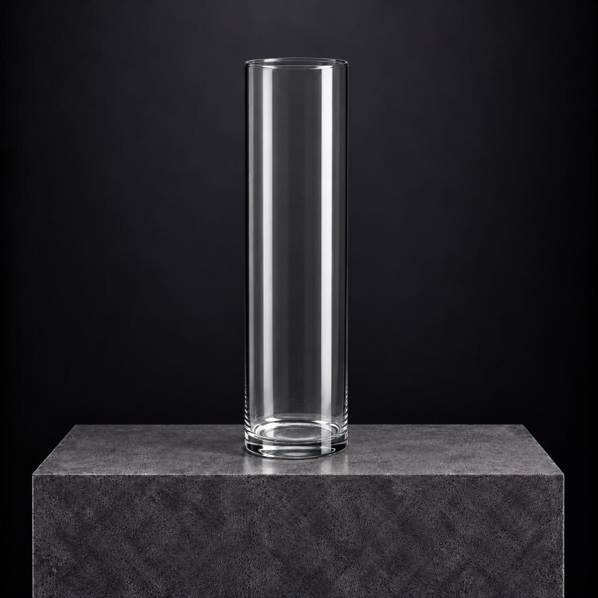 Vase - Glass - Cylinder - 40H x 12D
