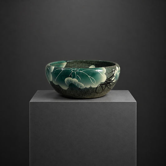 Lotus Serenity Ceramic Planter | Medium 14H x 32D